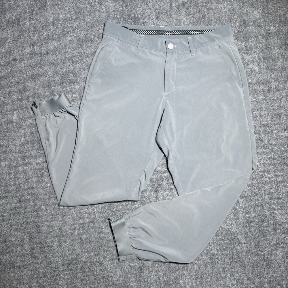 Primo Pants Men 31 Short Gray Golf Joggers Performance Stretch Ankle Zip 31x26